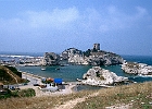 Şile, 22 sm ostsüdöstlich vom Bosporus : Felsen, Hafen, Wchturm